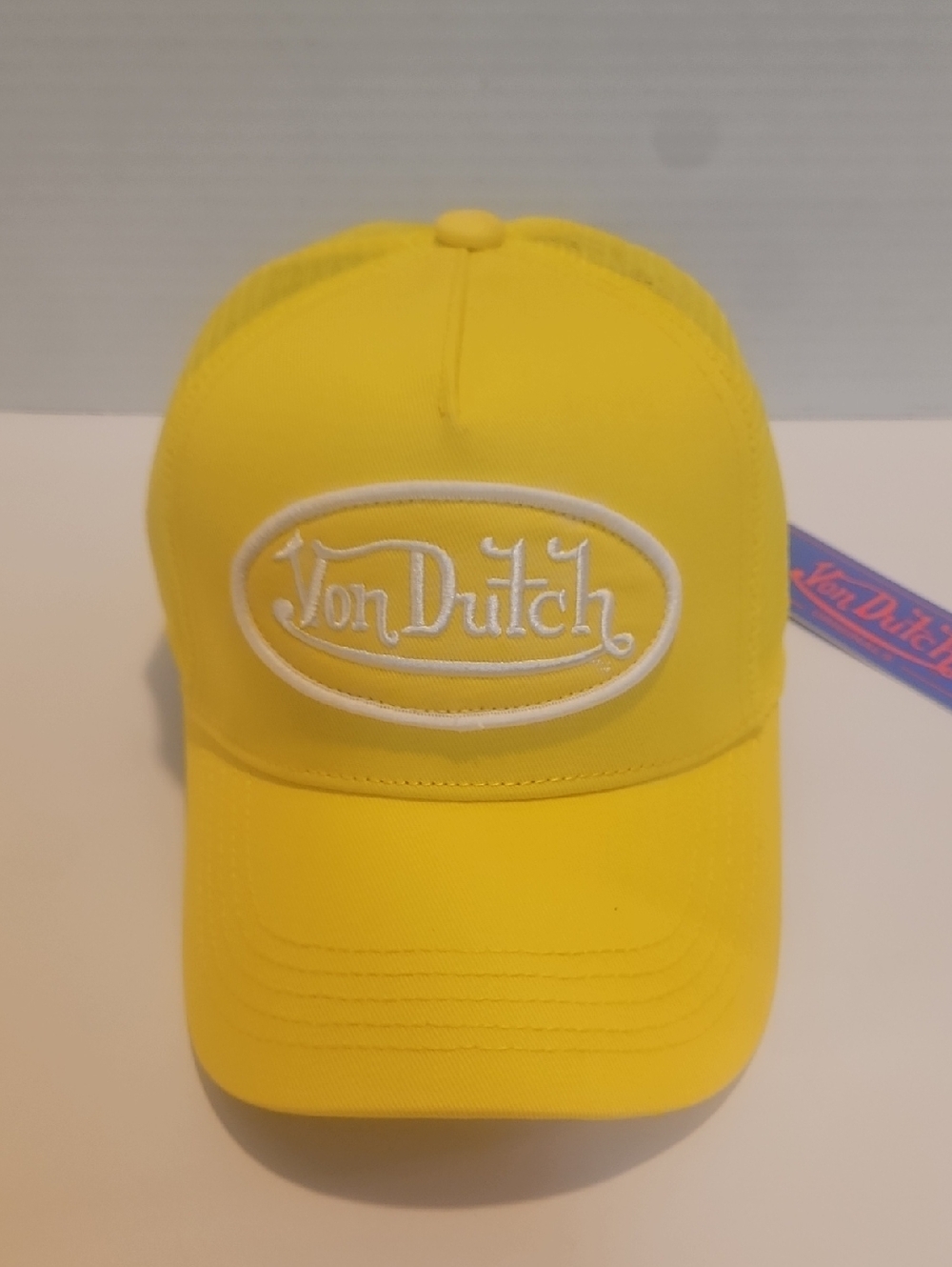 Von Dutch Yellow Embroidered Logo Cap